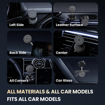 Supporto Magnetico Auto con Ventosa a Vuoto + Profumatore Integrato | Rotazione 4 Assi | MagSafe Ultra Potente - A15