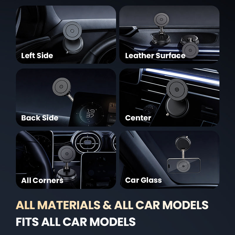 Supporto Magnetico Auto con Ventosa a Vuoto + Profumatore Integrato | Rotazione 4 Assi | MagSafe Ultra Potente - A15