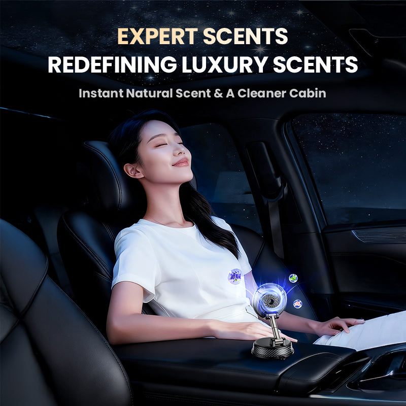 Supporto Magnetico Auto con Ventosa a Vuoto + Profumatore Integrato | Rotazione 4 Assi | MagSafe Ultra Potente - A15