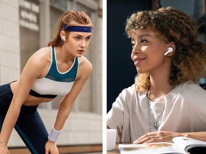 Auricolari Wireless AUT201 Bluetooth 5.3 con 22 Ore di Riproduzione Bassi Profondi e Design In-Ear Comodo Comandi Touch Ultraleggeri 3,37 g