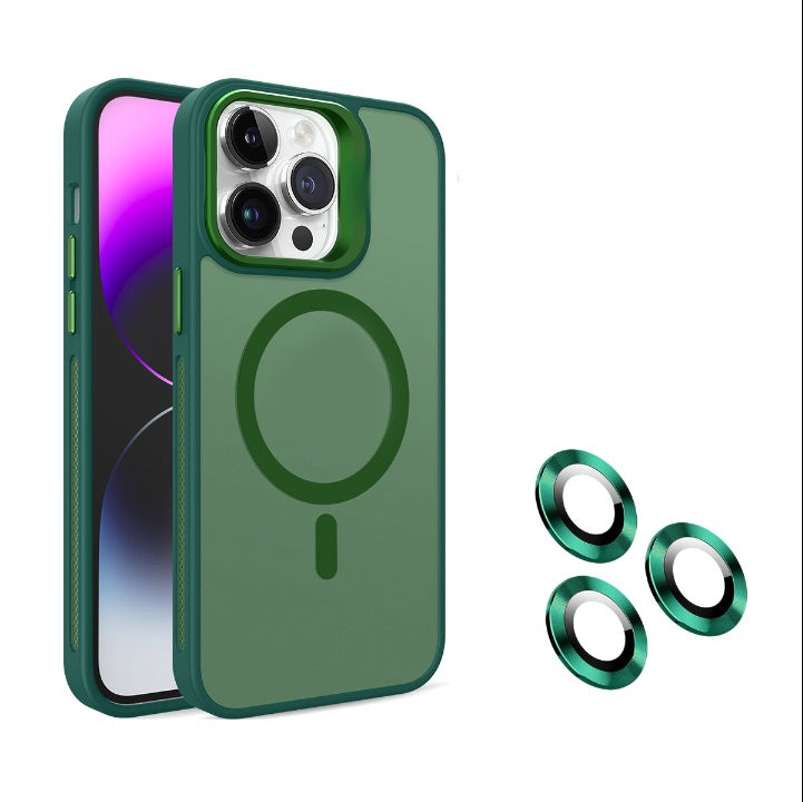 Cover iPhone con Supporto Fotocamera Integrato – Semi-trasparente, Compatibile MagSafe - 1107