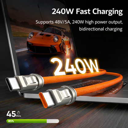 Laccetto per Smartphone con ricarica rapida Type-C 240W | materiale Nylon resistente | per polso e tracolla- V48