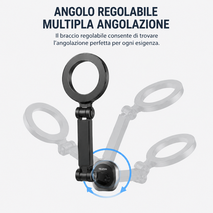 TELESIN Supporto Magnetico da Collo per Smartphone – Mani Libere, Riprese POV e Massima Flessibilità MNM-001