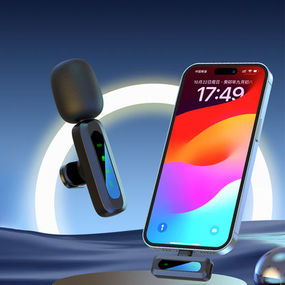 Microfono Lavalier Wireless 2.4G – Plug & Play con Riduzione del Rumore – Compatibile con iPhone & Android, ideale per TikTok Live, interviste e vlog - J3