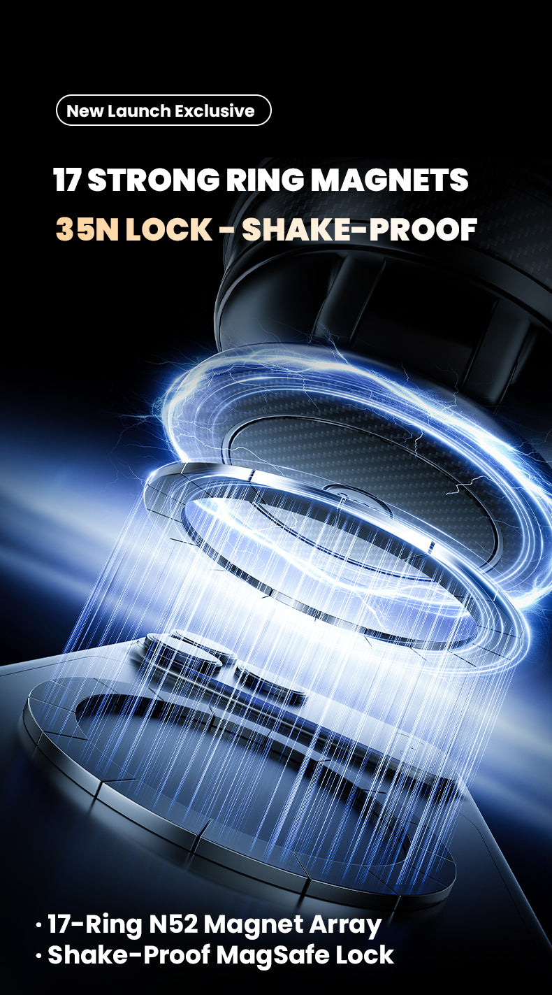 Supporto Magnetico Auto con Ventosa a Vuoto + Profumatore Integrato | Rotazione 4 Assi | MagSafe Ultra Potente - A15