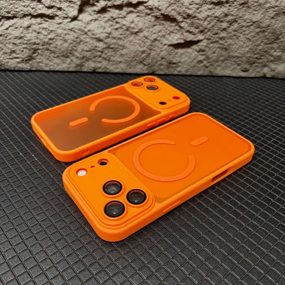 Cover per iPhone con Protezione Fotocamera, Trasparente Effetto Fumé, Compatibile con MagSafe – 6048