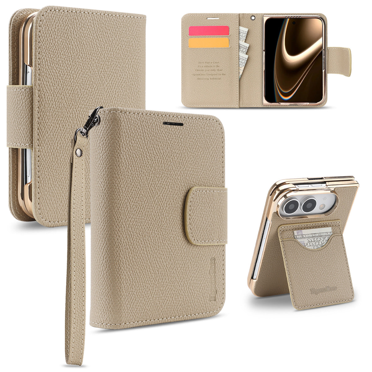 Cover a Libro 2 in 1 Magnetica e Staccabile per iPhone Duo, Custodia Portafoglio in PU con Porta Carte, Supporto Verticale e Orizzontale, Chiusura Magnetica e Laccetto-DUO-L01