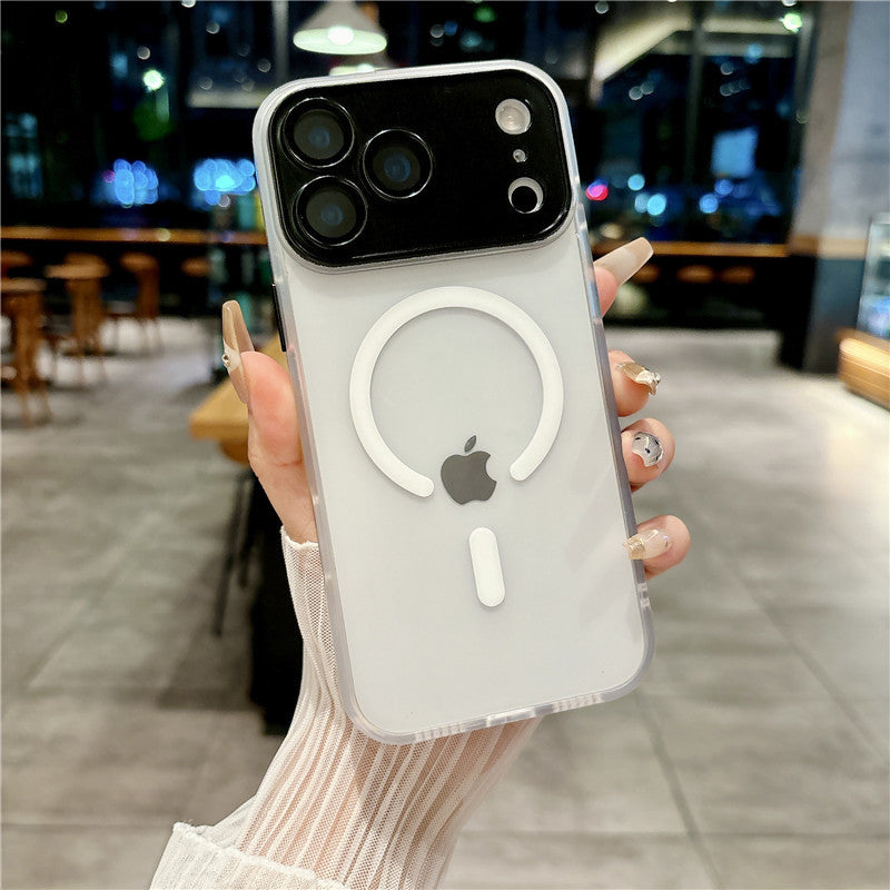 Mediatech Cover per iPhone con Protezione Fotocamera completa - Trasparente Effetto Fumé - Compatibile con MagSafe – 6048