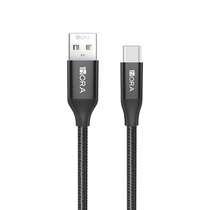 Cavo USB-A ➜ USB-C/LIGHTNING Intrecciato 1m | Ricarica Rapida 2.4A & Alta Resistenza - CAB249/CAB250