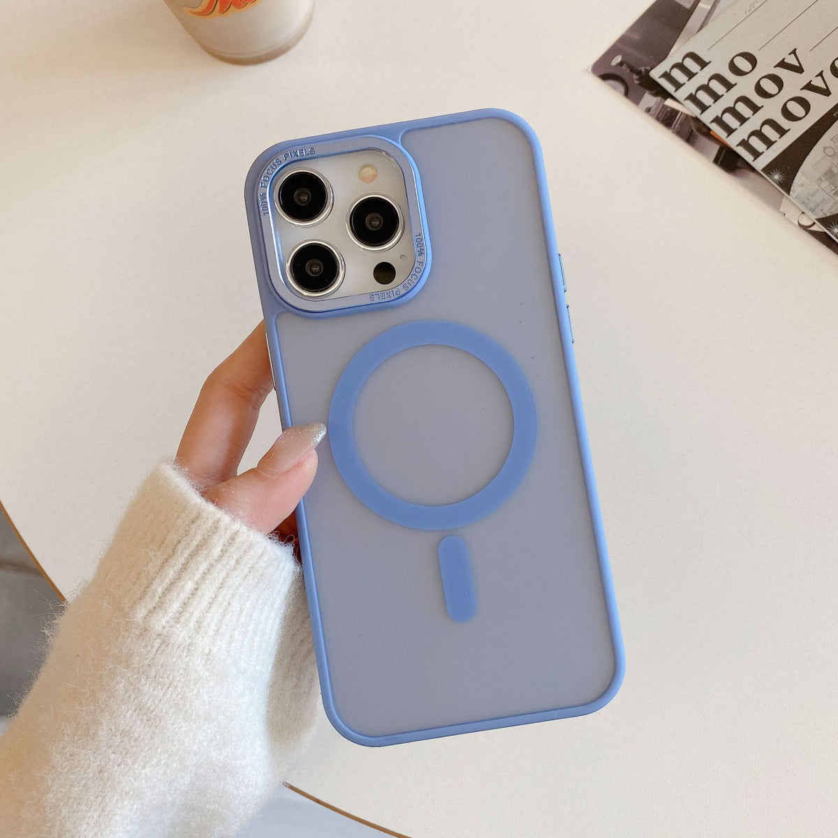 Cover per iPhone - Trasparente effetto fumé - Soft touch + Anti impronte - compatibile per magsafe - 6030