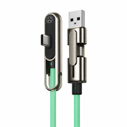 Cavo di ricarica rapida 240W 1.2M a doppia testa con supporto | USB + Type-C - WDC-81A