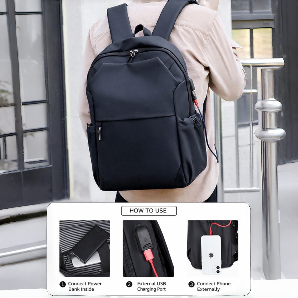 Zaino Multifunzione per Business, Pendolarismo, Uso Quotidiano e Viaggi, con Ricarica USB, Impermeabile, Riflettente e Scomparti Multipli - ZM2217