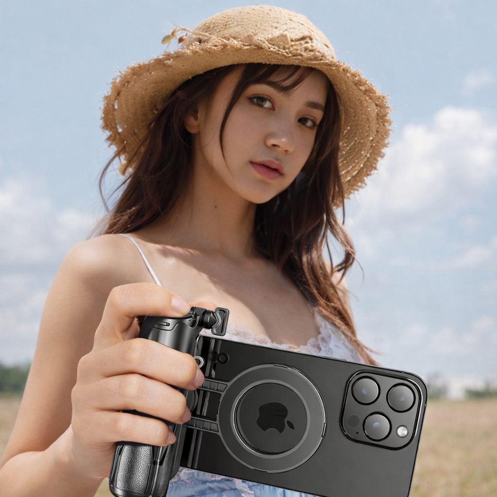 Mini Treppiede Selfie Stick Bluetooth Pieghevole｜Design leggero · Riprese multi-scenario · Telecomando wireless｜Leggero e pratico · Scatta in libertà｜Versione MagSafe disponibile – P15 MINI