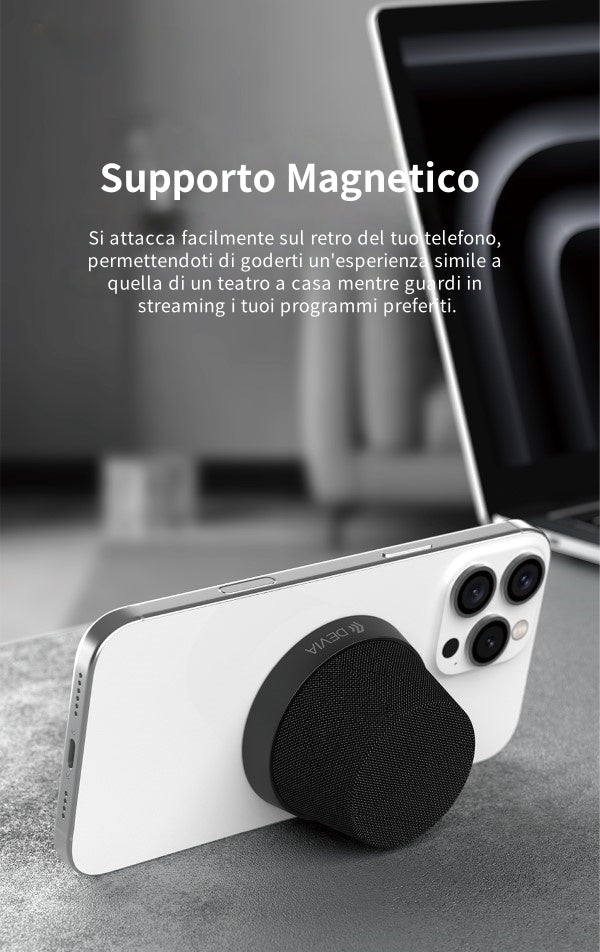 Altoparlante Bluetooth V5,3 Lite3 Magnetico 5 Watt EM501 Nero