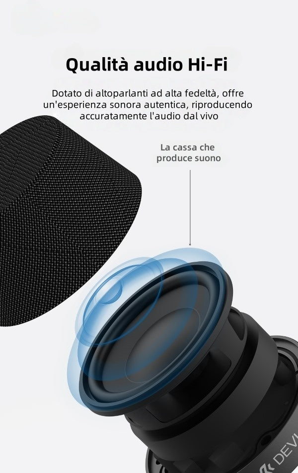 Altoparlante Bluetooth V5,3 Lite3 Magnetico 5 Watt EM501 Nero
