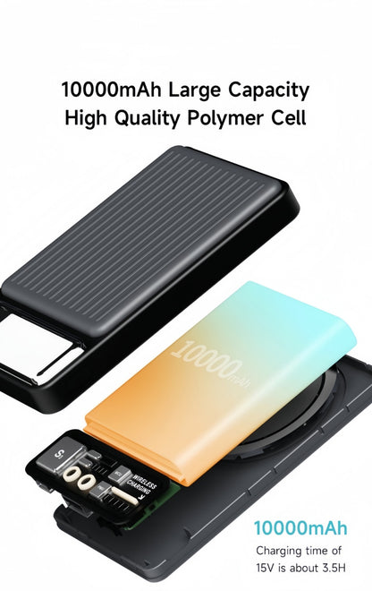 POWER Bank da 10000mAh magnetic wireless Ricarica Rapida -con usb-Type-c