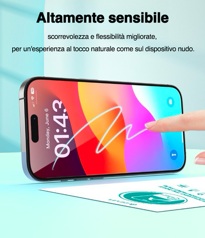 Devia pellicola in materiale riciclato, trasparente lucida, anti-esplosione e autorigenerante - G013