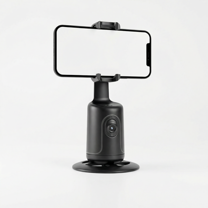 Supporto smartphone con gimbal AI e tracciamento facciale｜Auto tracking｜Controllo doppio: gesti + remoto｜Senza app｜Ideale per live e video - Q12