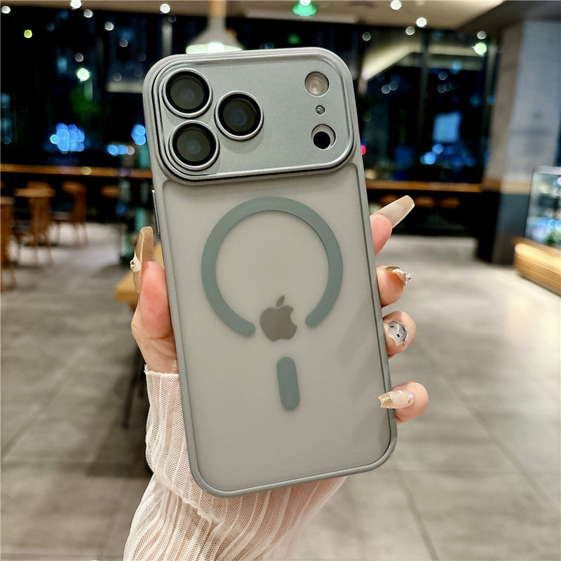 Mediatech Cover per iPhone con Protezione Fotocamera completa - Trasparente Effetto Fumé - Compatibile con MagSafe – 6048