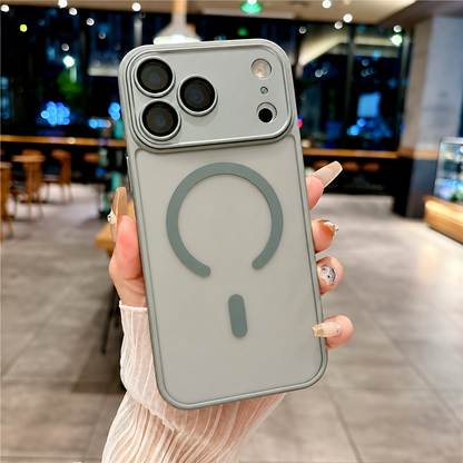 Mediatech Cover per iPhone con Protezione Fotocamera completa - Trasparente Effetto Fumé - Compatibile con MagSafe – 6048