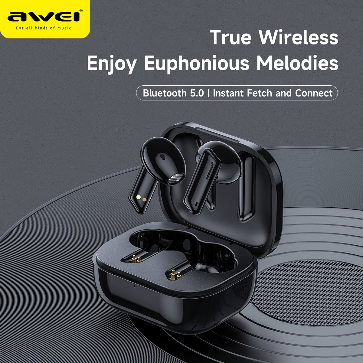 Awei T36 Auricolari Wireless Bluetooth 5.0 🎶 | Suono HiFi & Bassi Potenti 🔊 | IPX4 Waterproof 💧 | Custodia Ricarica 🔋 | Sport & Musica