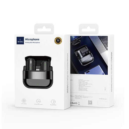 Microfono Wireless Mini per Smartphone – Audio Pulito, Zero Cavi - Wi-WM001