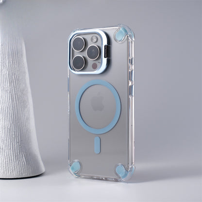 Cover Trasparente con Supporto Integrato nella Cornice Fotocamera per iPhone | MagSafe & Anti-Urto CS07