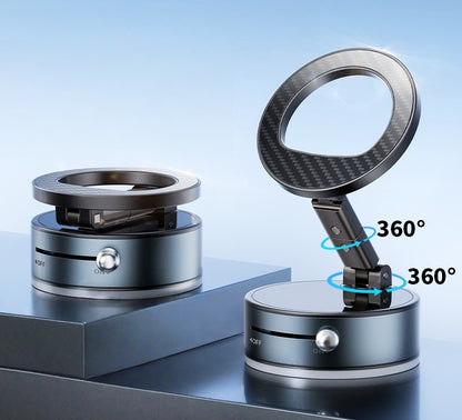Supporto magnetico auto ultra potente | Ventosa a vuoto | Rotazione 360° | Design pieghevole fibra di carbonio -A7 PRO
