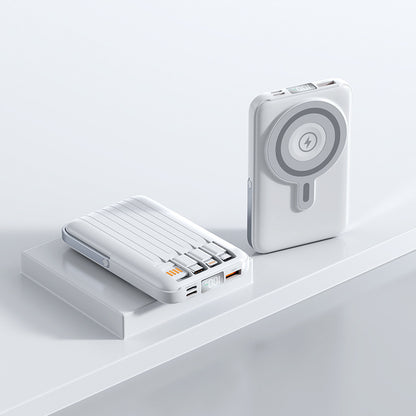 Power Bank Magnetico MagSafe 10.000mAh | Ricarica Rapida Wireless + Cavo Integrato | Supporta iWatch & Cuffie - CW02