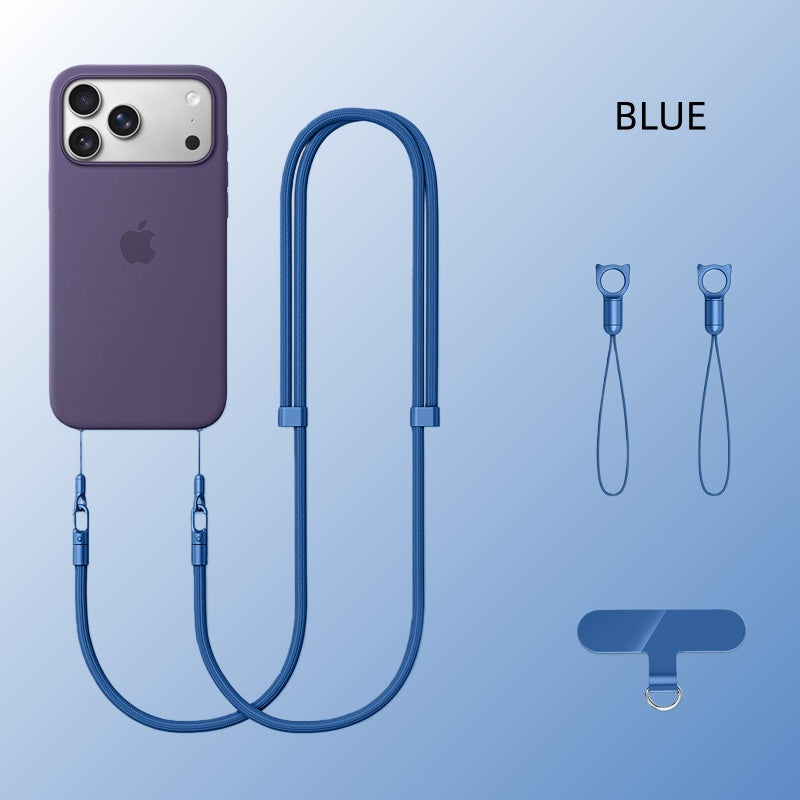 Cordino Universale Regolabile per Smartphone – Doppio Cordino Intrecciato con Moschettoni in Metallo e Piastra TPU - CD02