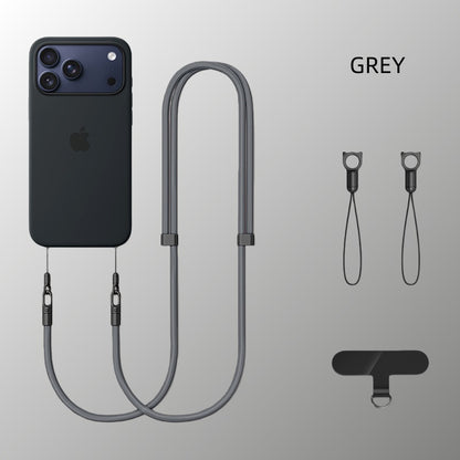 Cordino Universale Regolabile per Smartphone – Doppio Cordino Intrecciato con Moschettoni in Metallo e Piastra TPU - CD02