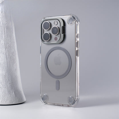 Cover Trasparente con Supporto Integrato nella Cornice Fotocamera per iPhone | MagSafe & Anti-Urto CS07
