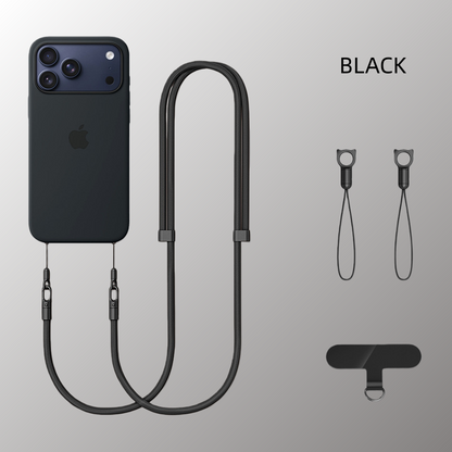 Cordino Universale Regolabile per Smartphone – Doppio Cordino Intrecciato con Moschettoni in Metallo e Piastra TPU - CD02