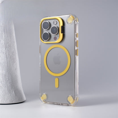 Cover Trasparente con Supporto Integrato nella Cornice Fotocamera per iPhone | MagSafe & Anti-Urto CS07