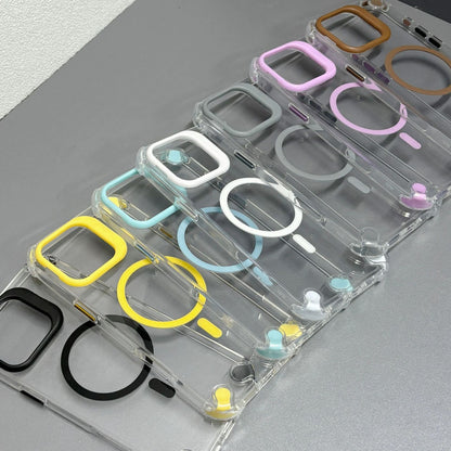 Cover Trasparente con Supporto Integrato nella Cornice Fotocamera per iPhone | MagSafe & Anti-Urto