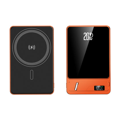 Power Bank MagSafe super sottile 3 in 1 | Ricarica rapida 20W PD + Wireless 15W | 5000mAh ultraleggero in alluminio con supporto – F15-5K