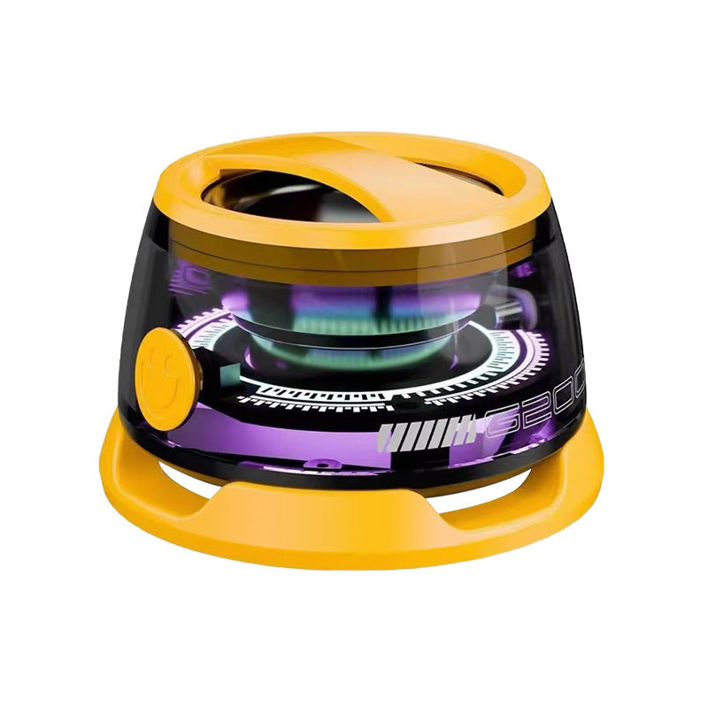 Mini Altoparlante Bluetooth 2 in 1 – 5W Potenza, Fino a 4h di Autonomia, Supporto Magnetico + Luci LED RGB + Stand per Smartphone | Wireless Portatile 500mAh | Mod. G200
