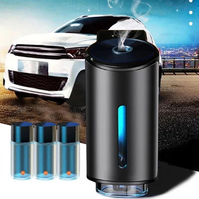 Diffusore Aromi Smart per Auto | Nebulizzatore Automatico a Nebbia Fredda | Design in Alluminio  | Luce LED ambientale blu |  3 aromi inclusi - XX01