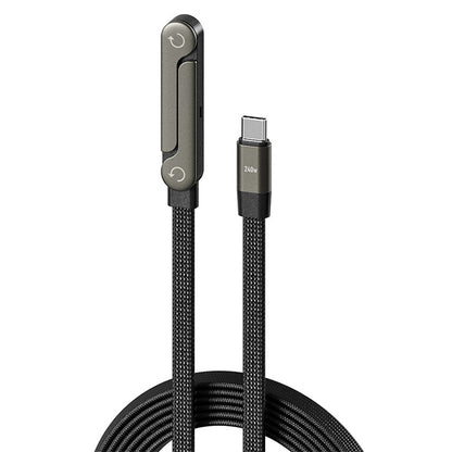 Cavo intrecciato di ricarica rapida 240W 1.5M con supporto pieghevole 360°  compatibile con iPhone e Android - X09A