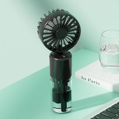 Mini Ventilatore Portatile con Nebulizzatore – 3 in 1: Da Tavolo, Manuale o da Collo | Ideale per Viaggi e Attività all’Aperto- F2