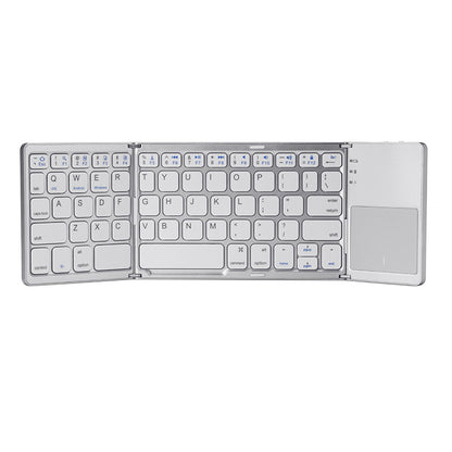 Tastiera Bluetooth Pieghevole a Tre Ante con Touchpad Integrato |compatibile con smartphone tablet e laptop - B033