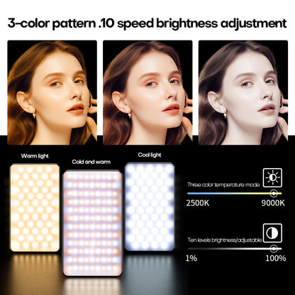 Luce LED Tascabile Magnetica RGB Display OLED | Luce per Video e Live Streaming |2500–9000K | 22 Effetti FX | Batteria 2000mAh - M20