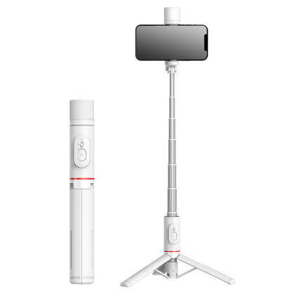 Selfie Stick Mini All-in-One Portatile per Smartphone con Treppiede Integrato, Luce di Riempimento e Telecomando Bluetooth - Q12S