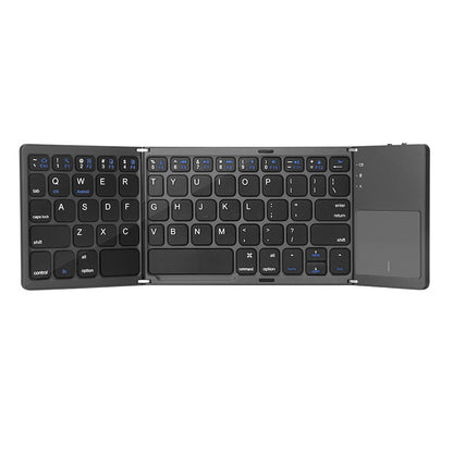 Tastiera Bluetooth Pieghevole a Tre Ante con Touchpad Integrato |compatibile con smartphone tablet e laptop - B033
