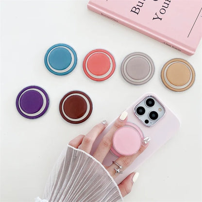 Supporto magnetico estensibile per smartphone | Stile Macaron | Anello in silicone con base ad aria trasparente | Supporto da tavolo multifunzione – SU-7