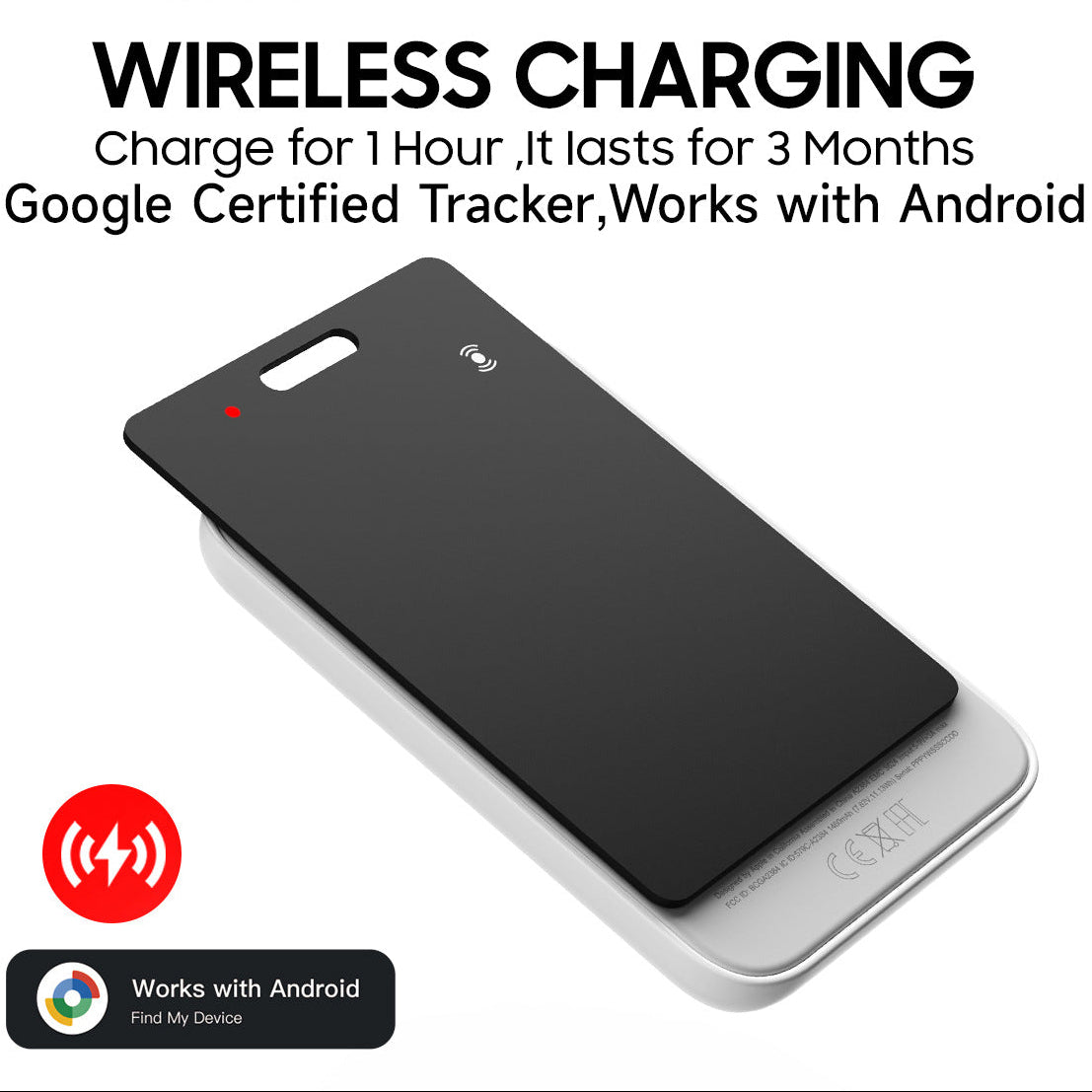 Dispositivo Anti-Smarrimento Ultra Slim – Compatibile con Android - Find Hub , Ricarica Wireless, Impermeabile, Solo 13g – K2