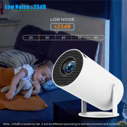 HY300PRO New | Mini proiettore portatile 4K | Android integrato | Proiezione wireless | Home cinema compatto