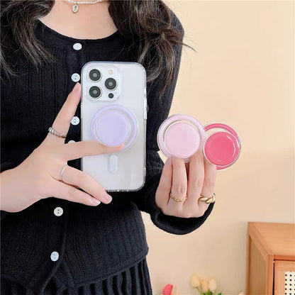 Supporto magnetico estensibile per smartphone | Stile Macaron | Anello in silicone con base ad aria trasparente | Supporto da tavolo multifunzione – SU-7