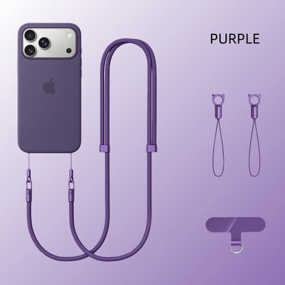 Cordino Universale Regolabile per Smartphone – Doppio Cordino Intrecciato con Moschettoni in Metallo e Piastra TPU - CD02