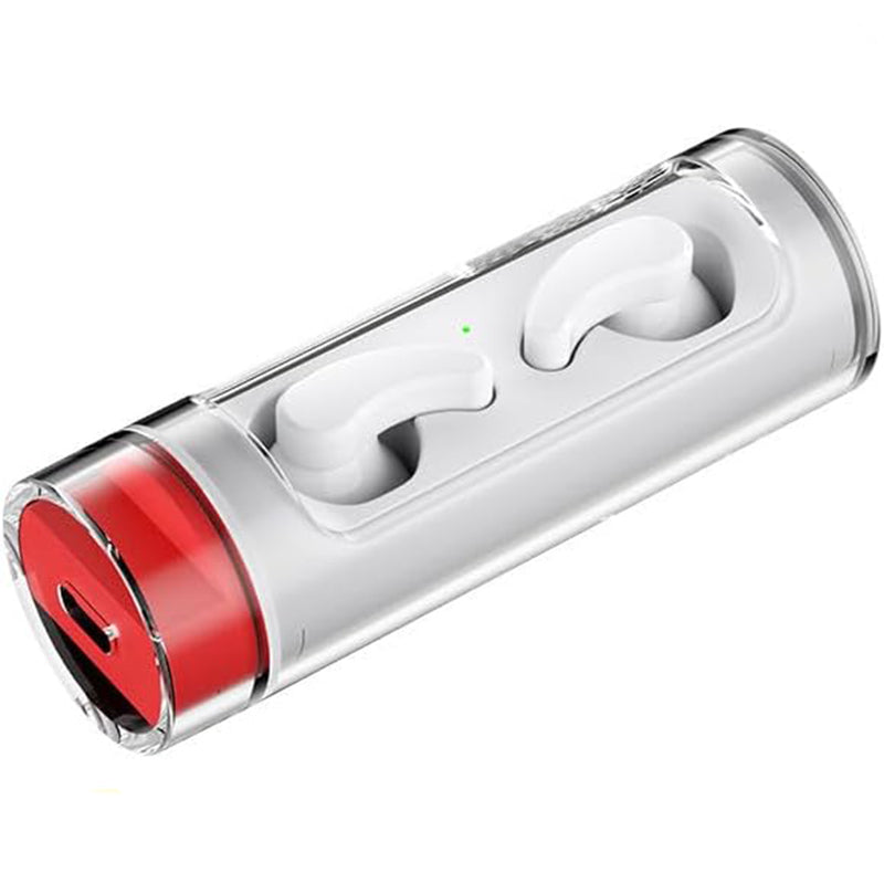 Auricolari Bluetooth | HiFi Bass Potente, Noise Cancelling, Design Trasparente Futuristico, V5.3 Wireless con Custodia Ricarica | T77-ENC